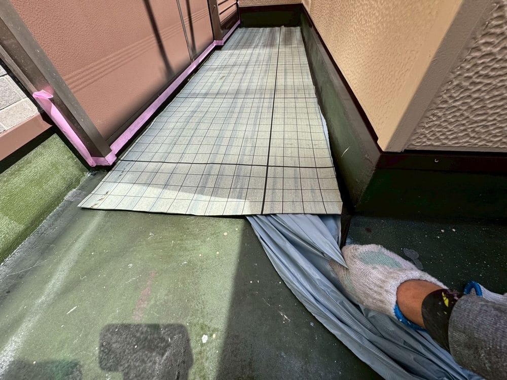 K様(松阪市)防水_通気緩衝シート 松阪市の防水工事をリペイント匠が施工した写真