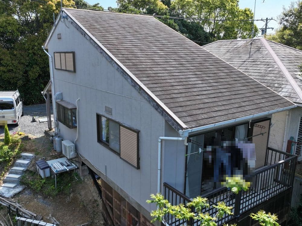 A様(志摩)施工前_外壁全体 (2) 志摩市の外壁塗装、屋根工事をリペイント匠が施工した写真
