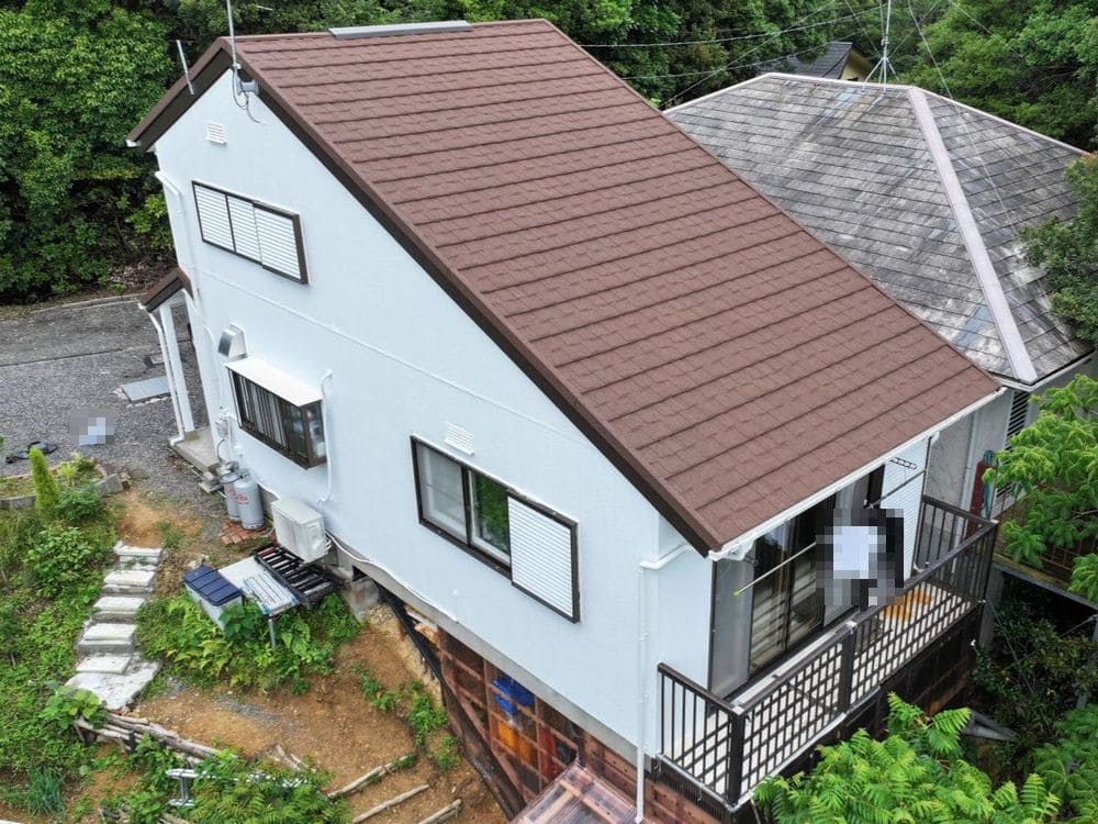 志摩市の外壁塗装、屋根工事をリペイント匠が施工した写真