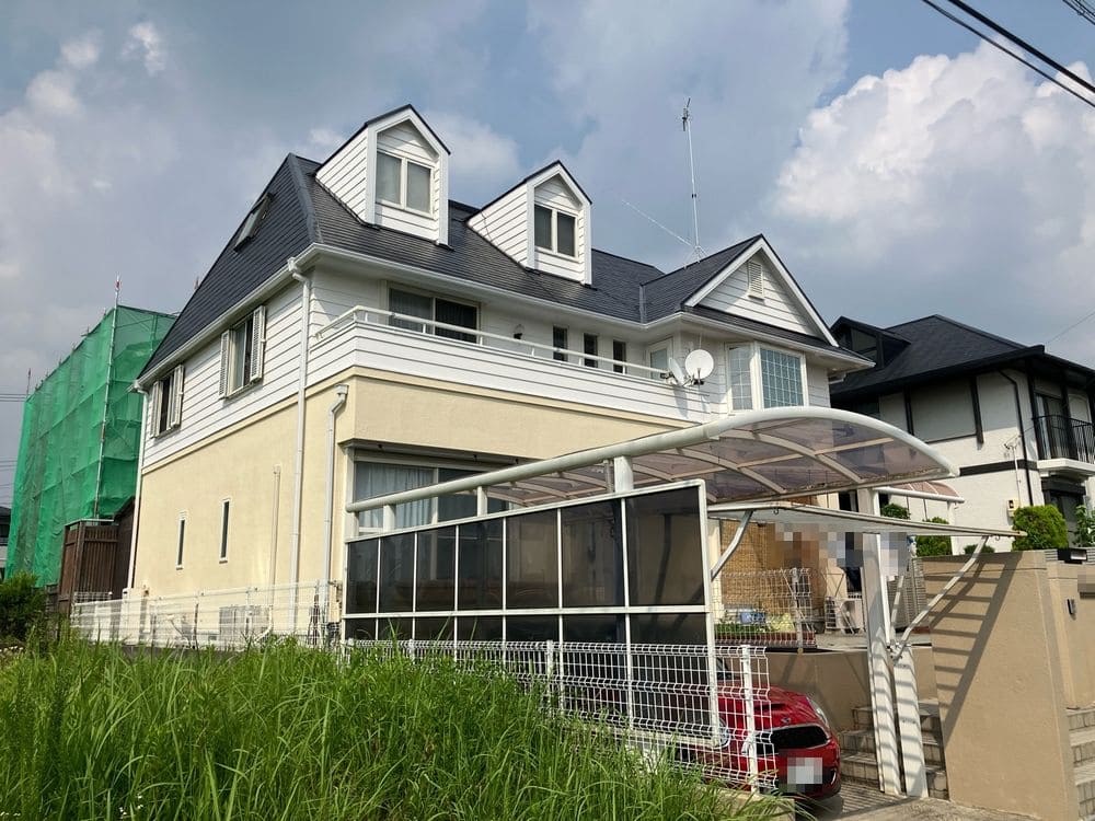 名張市の外壁・屋根塗装と防水工事をリペイント匠が施工した写真