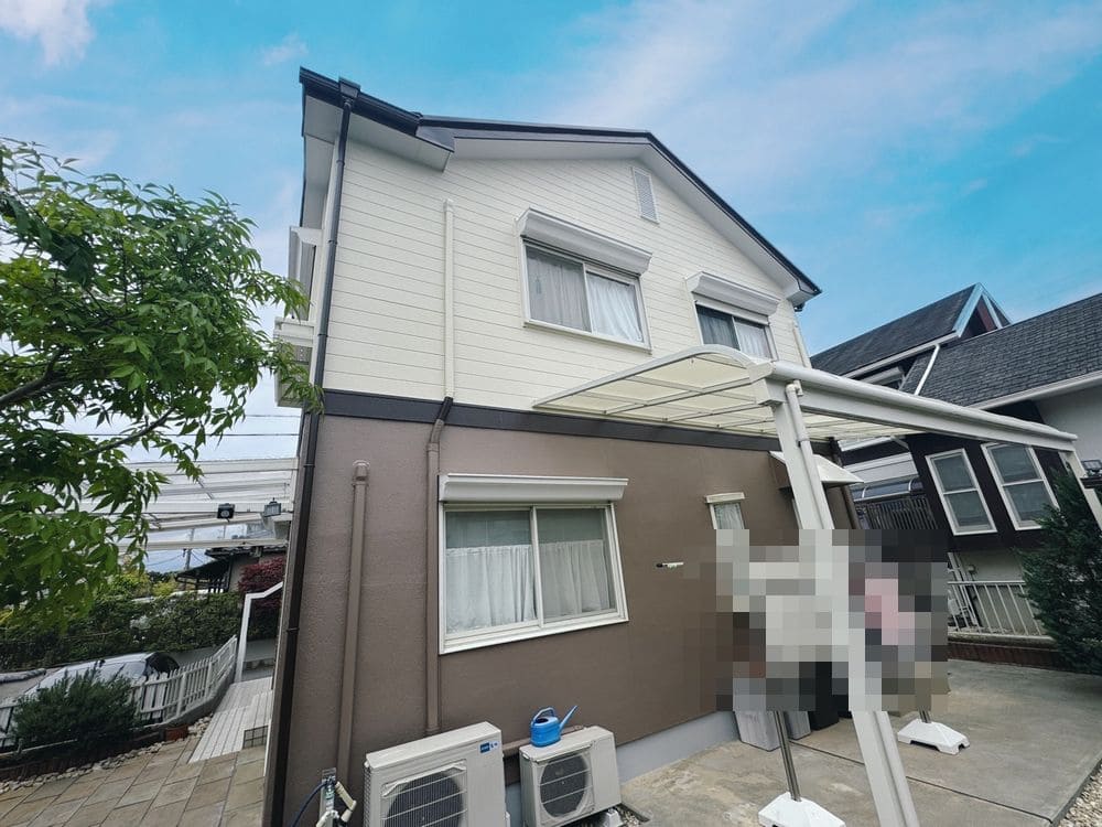 U様(員弁郡東員町)施工後_外壁全体 員弁郡東員町の外壁塗装、防水工事をリペイント匠が施工した写真