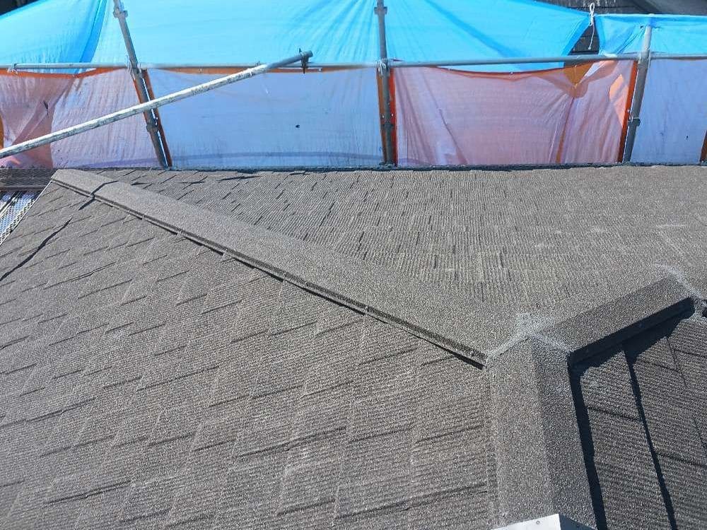 M様(四日市市)屋根工事_棟板金設置2 M様(四日市市)屋根工事_棟板金設置