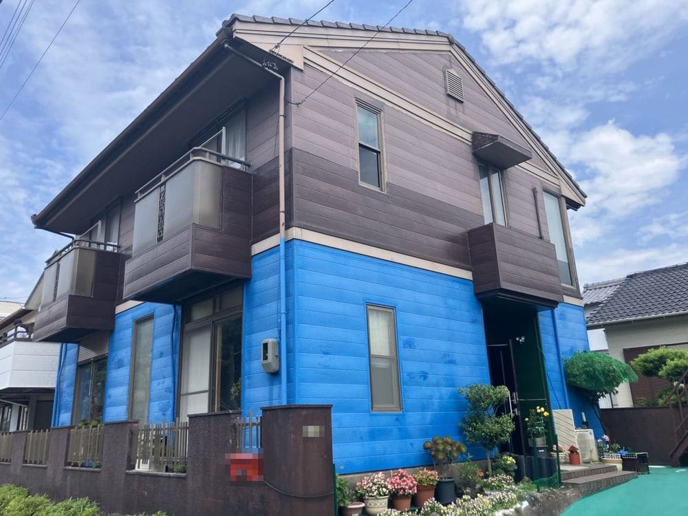 T様(伊勢市)外壁_施工前 伊勢市の外壁塗装をリペイント匠が施工した写真