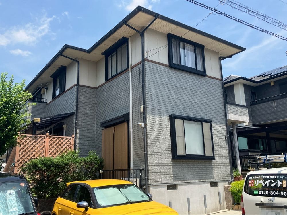 M様(四日市市)外壁_施工前 四日市市の外壁塗装をリペイント匠が施工した写真