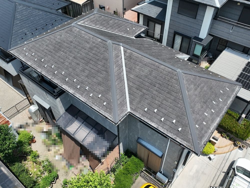 M様(四日市市)屋根_施工前3 四日市市の屋根工事をリペイント匠が施工した写真