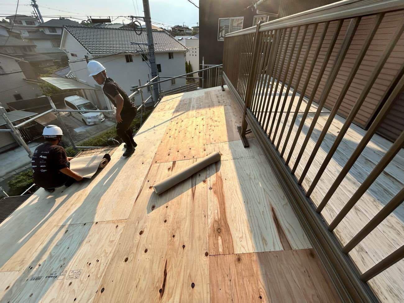 N様(津)ルーフィング(施工中1) 津市の屋根工事をリペイント匠が施工した写真