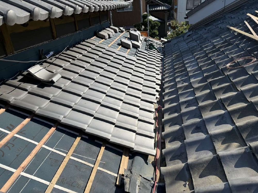亀山市の屋根工事をリペイント匠が施工した写真
