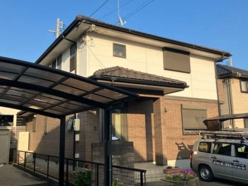 津市の外壁塗装、防水工事をリペイント匠が施工した写真