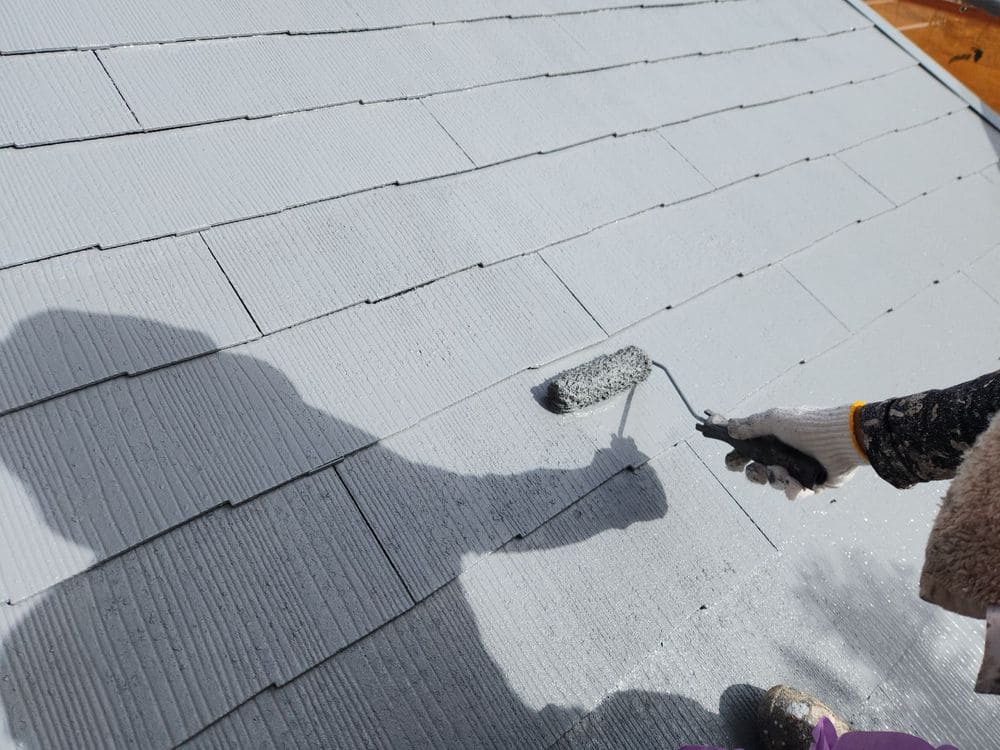 S様(亀山市)屋根‗上塗り 亀山市で外壁・屋根塗装をリペイント匠が施工した写真