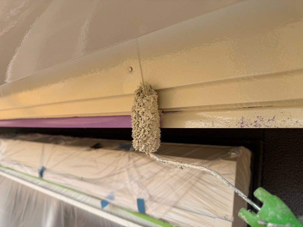 鼻隠し(上塗り) いなべ市で外壁・屋根塗装をリペイント匠が施工した写真