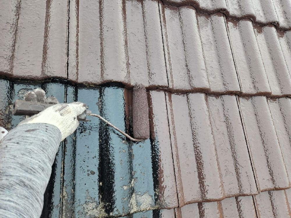 津市の屋根塗装をリペイント匠が施工した写真