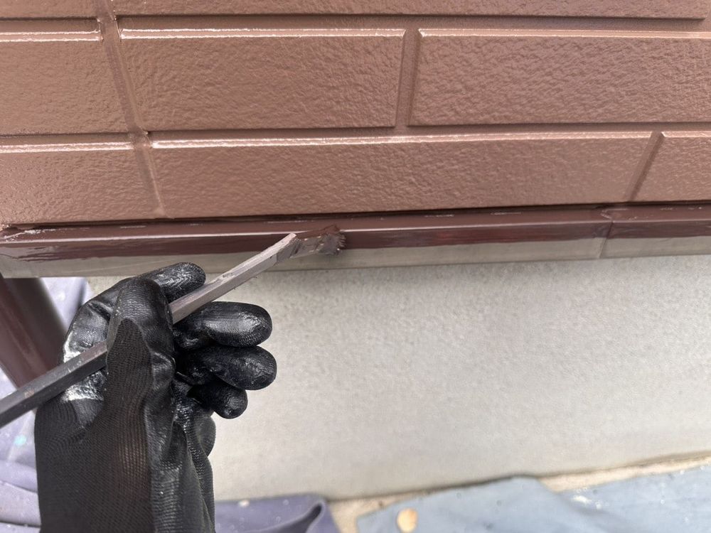 津市久居 K様水切り上塗り 津市の外壁塗装、防水工事をリペイント匠が施工した写真