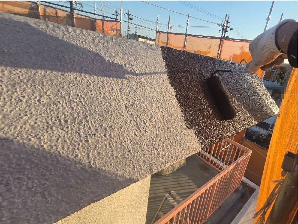 四日市市の外壁塗装、防水工事をリペイント匠が施工した写真