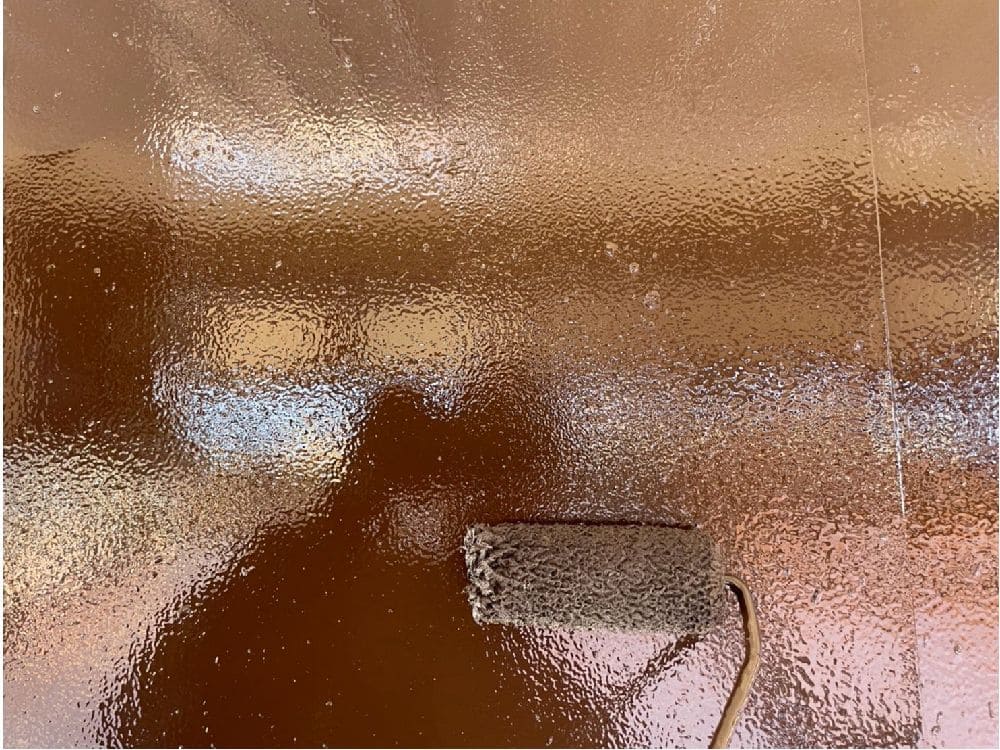 U様(四日市)庇(上塗り) 四日市市の外壁塗装をリペイント匠が施工した写真