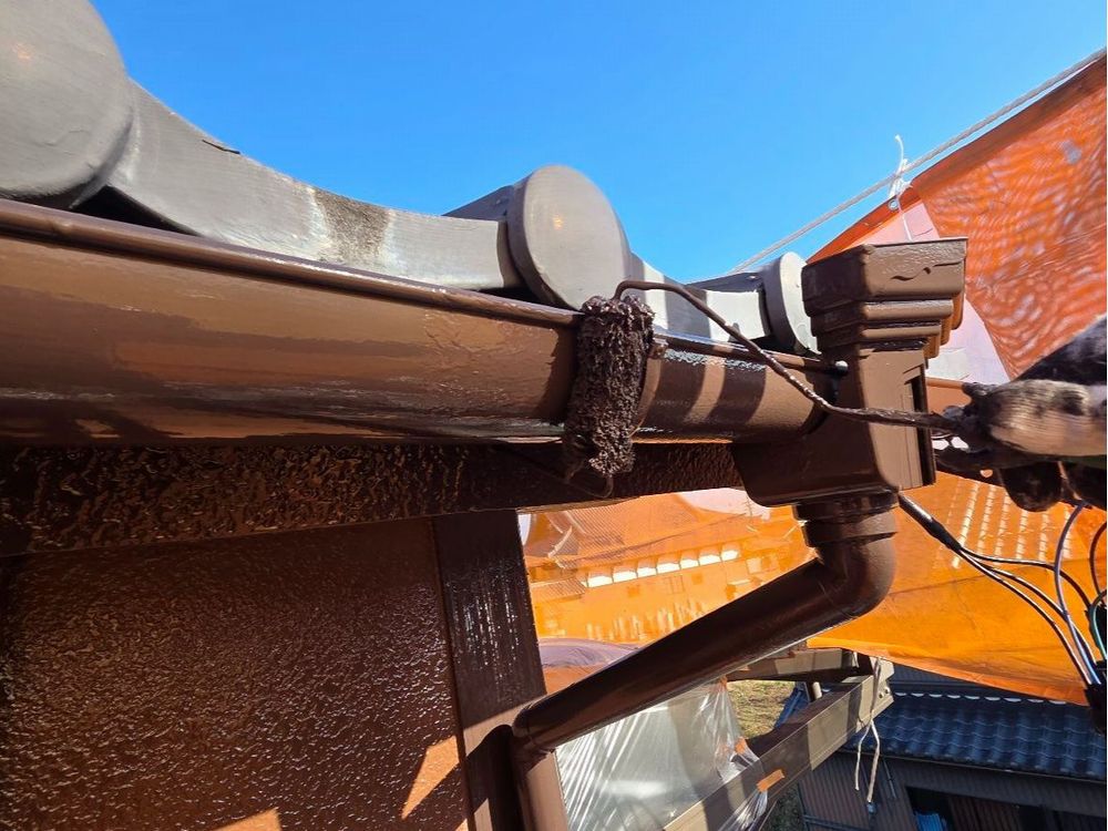 四日市市_N様_樋(上塗り) 四日市市の外壁塗装をリペイント匠が施工した写真