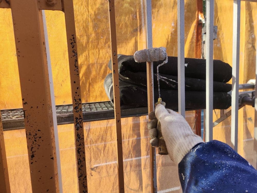 四日市市_O様_鉄骨階段(錆止め) 四日市市の外壁・屋根塗装をリペイント匠が施工した写真