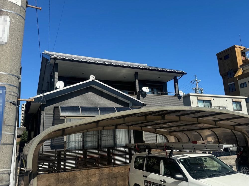 四日市市の外壁塗装をリペイント匠が施工した写真