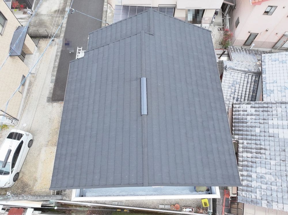 施工後_屋根全体 尾鷲市の外壁塗装・屋根工事・防水工事をリペイント匠が施工した写真