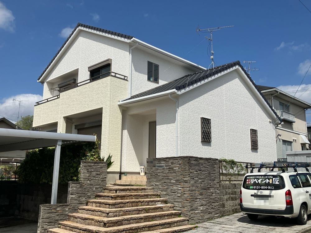 鈴鹿市_M様_全体_施工後 鈴鹿市の外壁塗装をリペイント匠が施工した写真