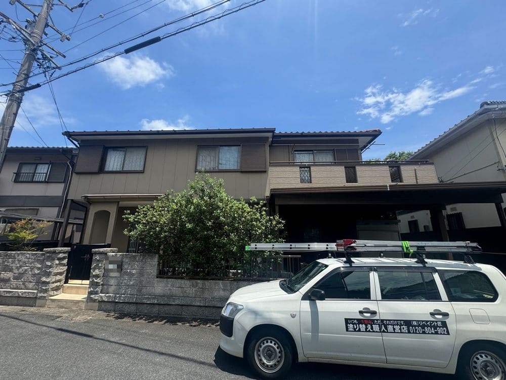 四日市市_K様_外壁全体3(施工前) 四日市市の外壁塗装をリペイント匠が施工した写真