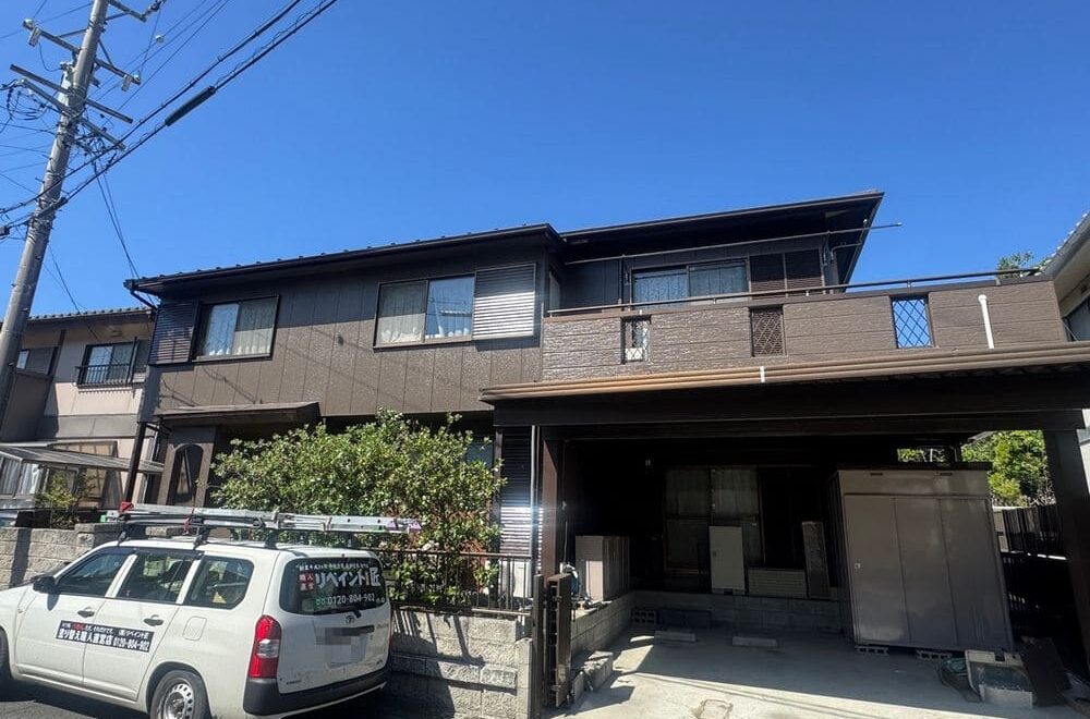 四日市市の外壁塗装をリペイント匠が施工した写真