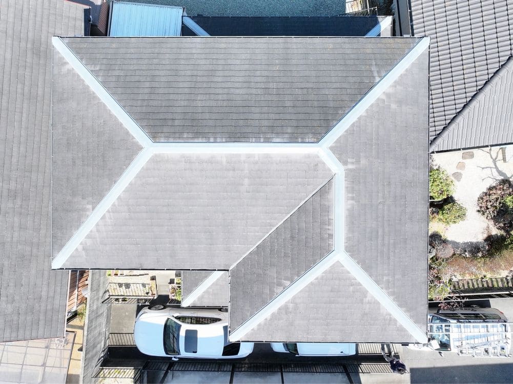 施工前_屋根全体 松阪市で外壁と屋根塗装をリペイント匠が施工した写真