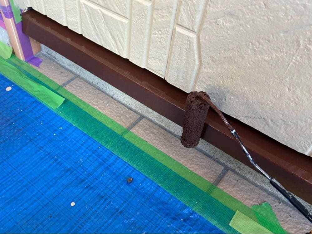H様(津市)水切り(上塗り) 津市で外壁・屋根塗装をリペイント匠が施工した写真