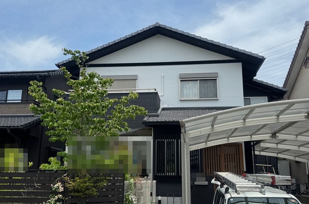 桑名市の外壁塗装、防水工事をリペイント匠が施工した写真