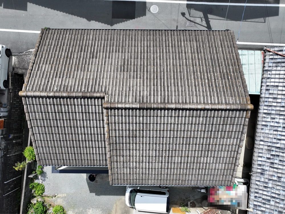 S様(津)施工前_屋根全体 津市の外壁・屋根塗装をリペイント匠が施工した写真