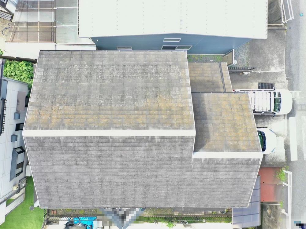 四日市市_I様_屋根全体1(施工前) 四日市市I様邸の屋根工事の施工前
