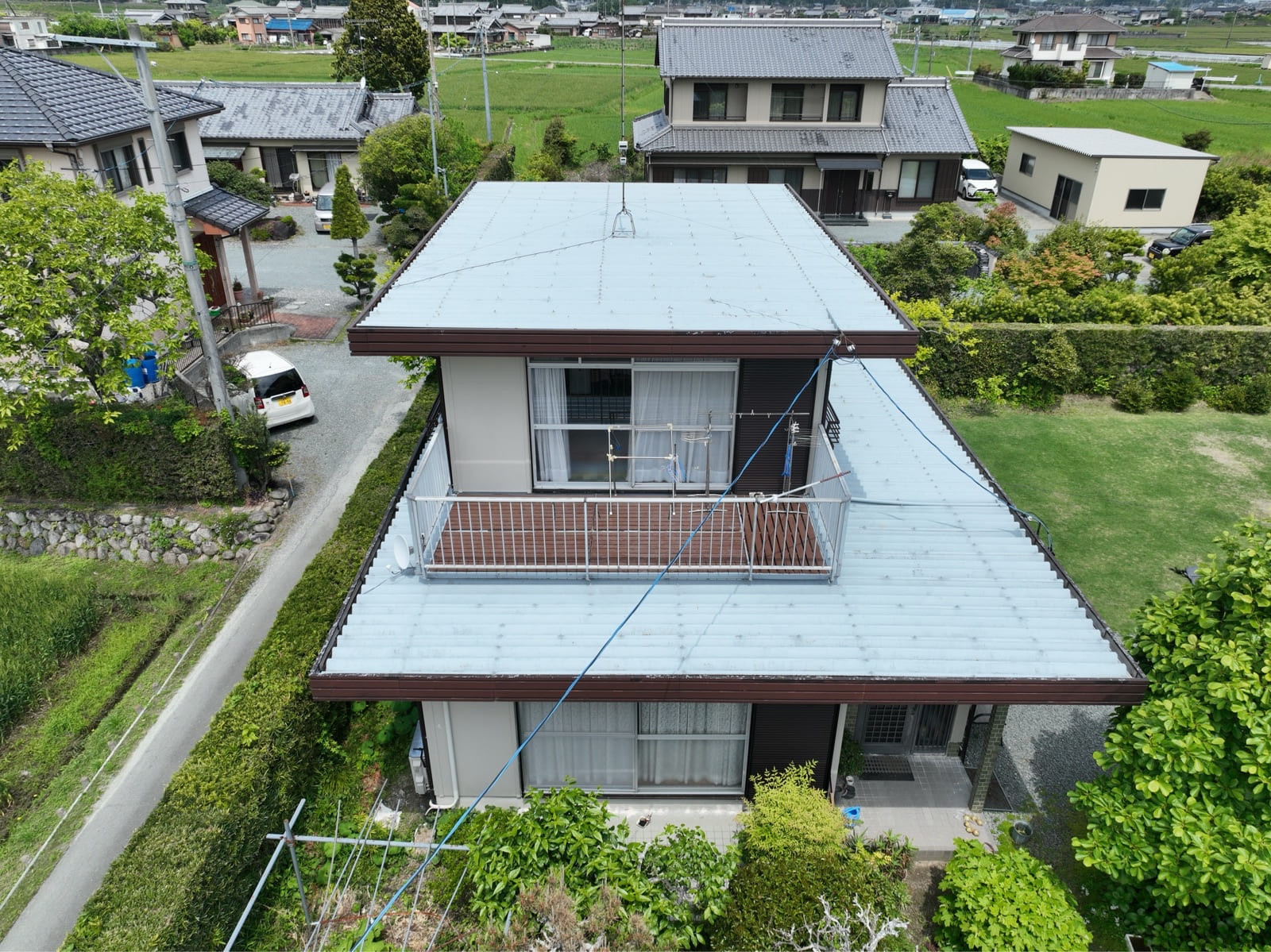 施工前_屋根全体 (3) 松阪市で外壁塗装と屋根工事をリペイント匠が施工した写真