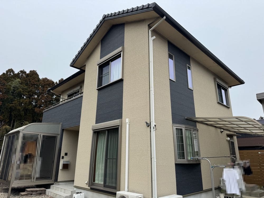 三重郡菰野町_N様_塗装_施工前_外壁全体 三重郡菰野町_N様_塗装_施工前_外壁全体