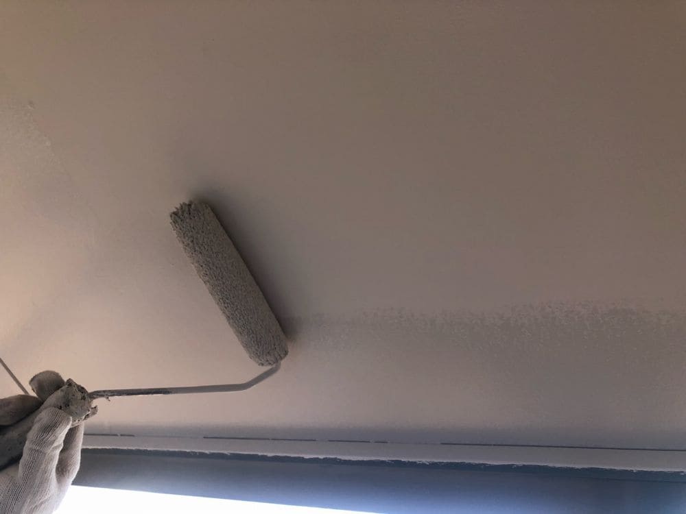 H様(伊賀市)_軒天(上塗り) 伊賀市の外壁塗装、屋根塗装をリペイント匠が施工した写真